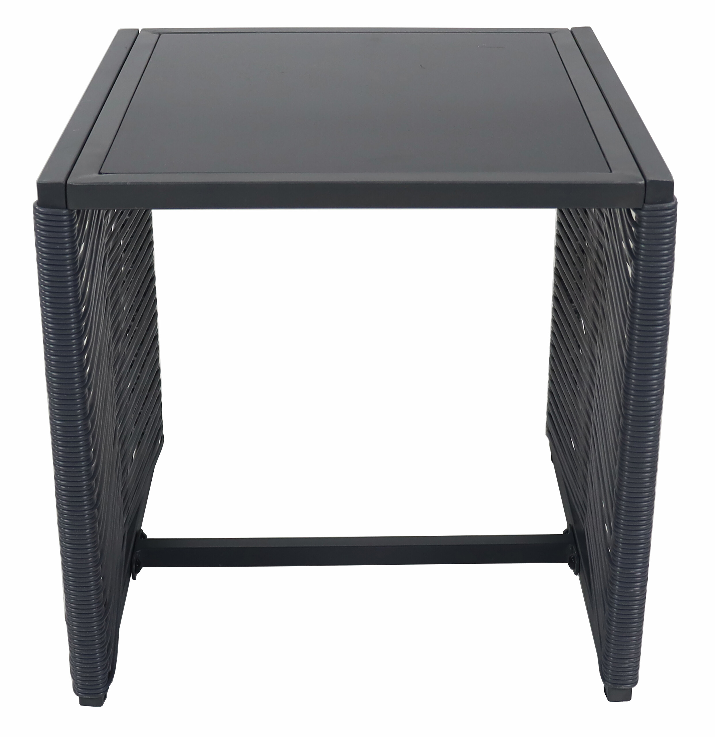 VCM Gartensitzgruppe Fidola schwarz Polyrattangeflecht B/H/L: ca. 53x86x53 cm