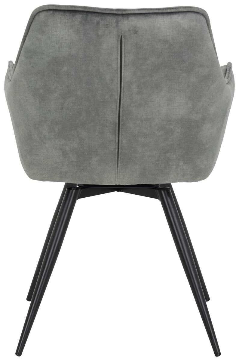 Stuhl Florentina 2er Set grau Vintage Samtoptik B/H/T: ca. 49x84x63 cm