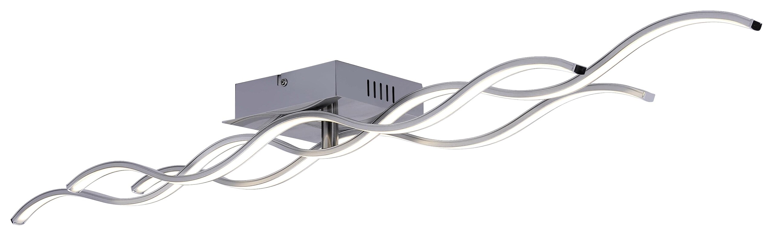 Just Light Deckenleuchte Wave Chrom Stahl Kunststoff B/L: ca. 16x140 cm