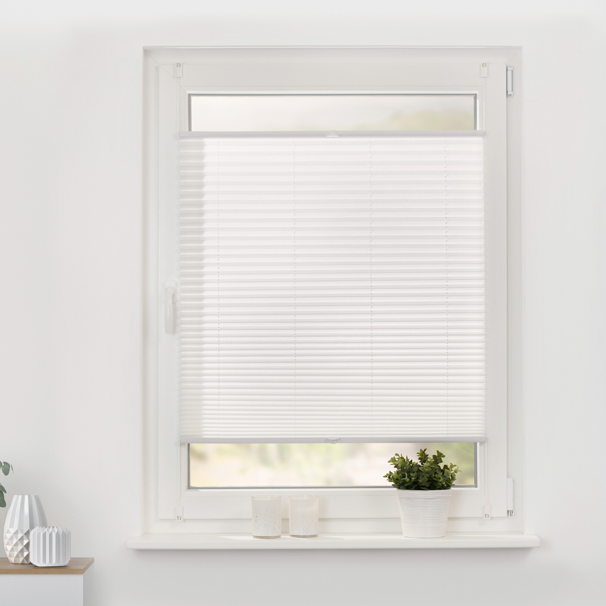 LICHTBLICK Spannplissee weiß B/L: ca. 95x130 cm