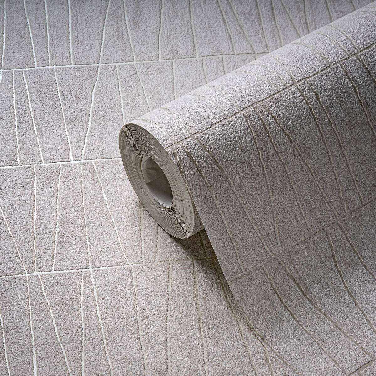 A.S.Creation Vliestapete gold weiß B/H/D: ca. 53x1005x8,4 cm