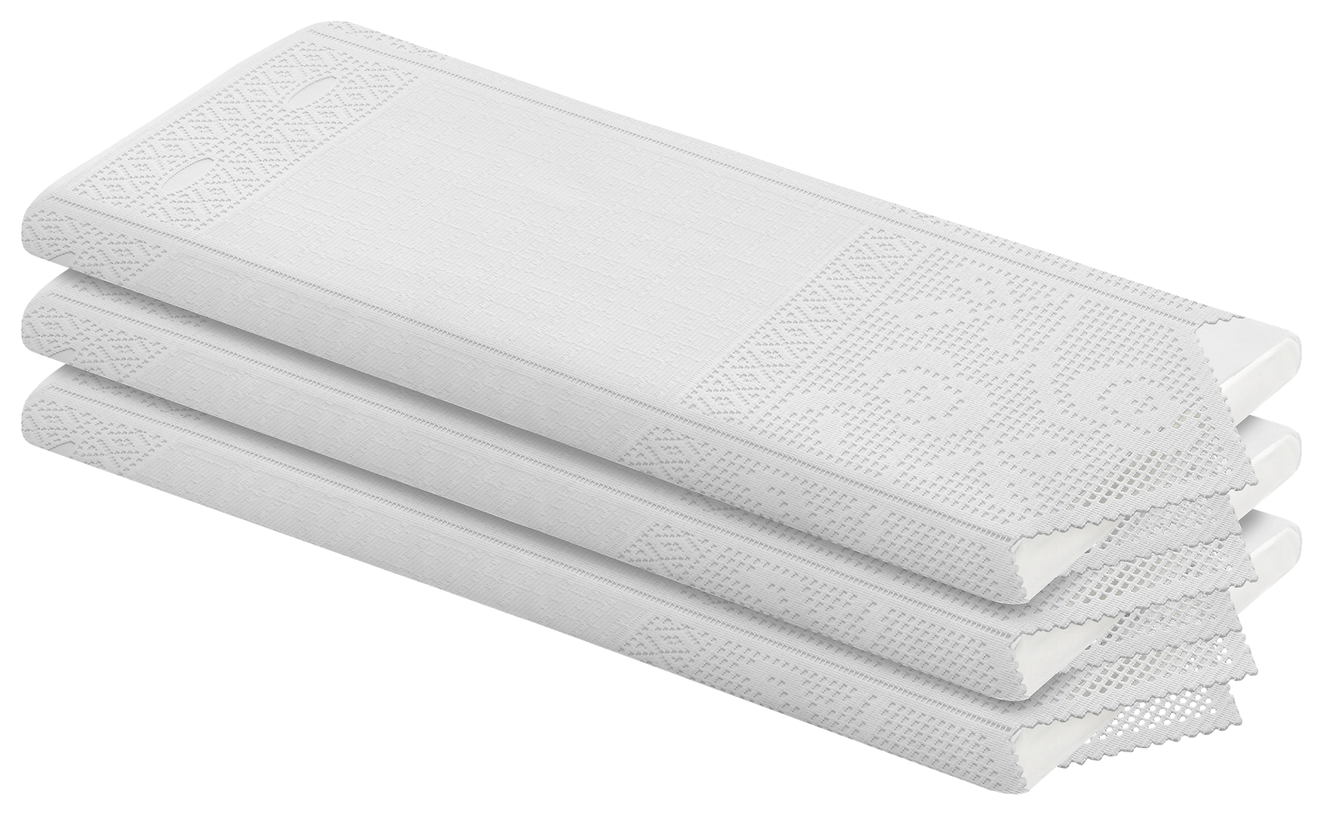 Scheibengardinen-Meterware weiß H: ca. 45 cm