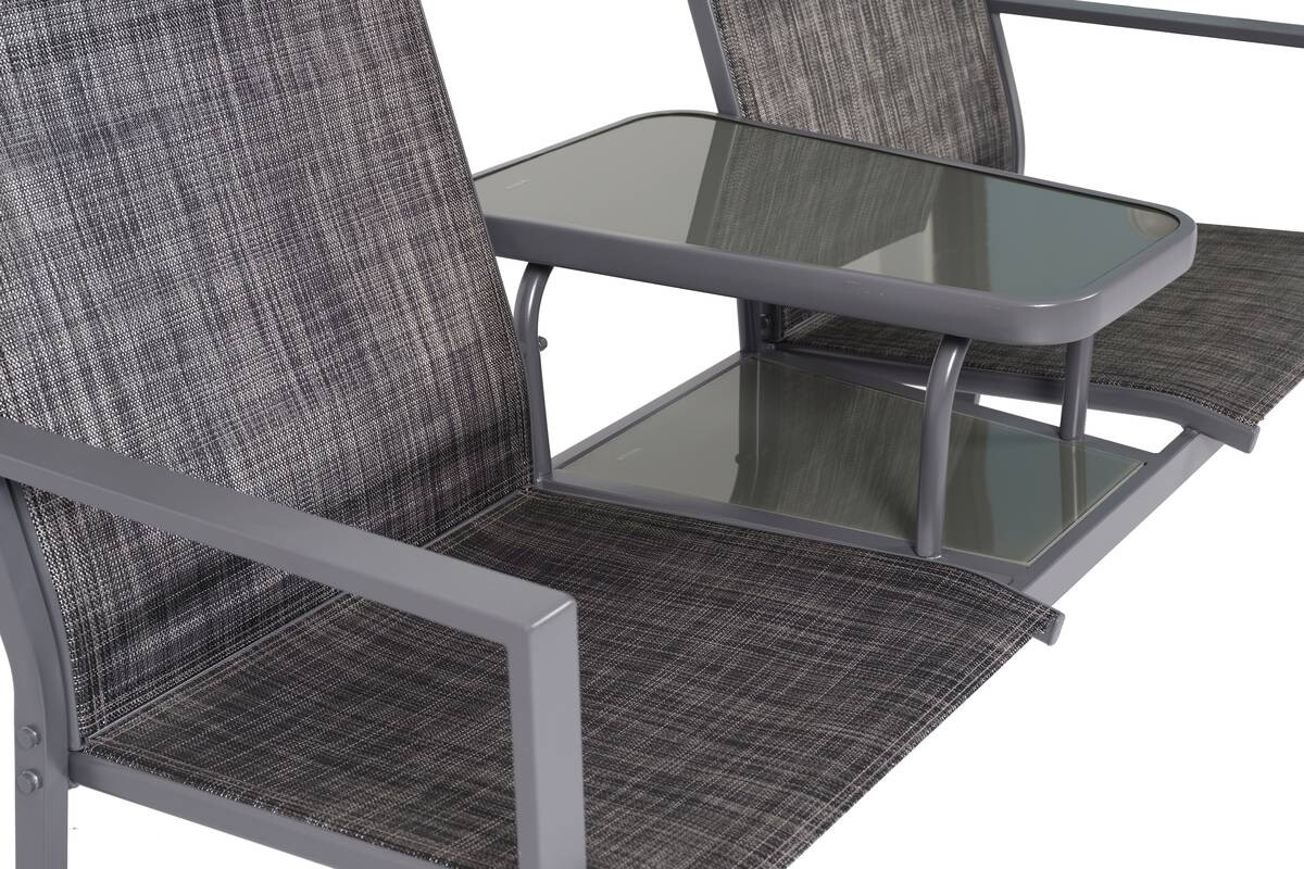 POCOline Gartenbank Paris grau Stahl B/H/L: ca. 61x89x147 cm