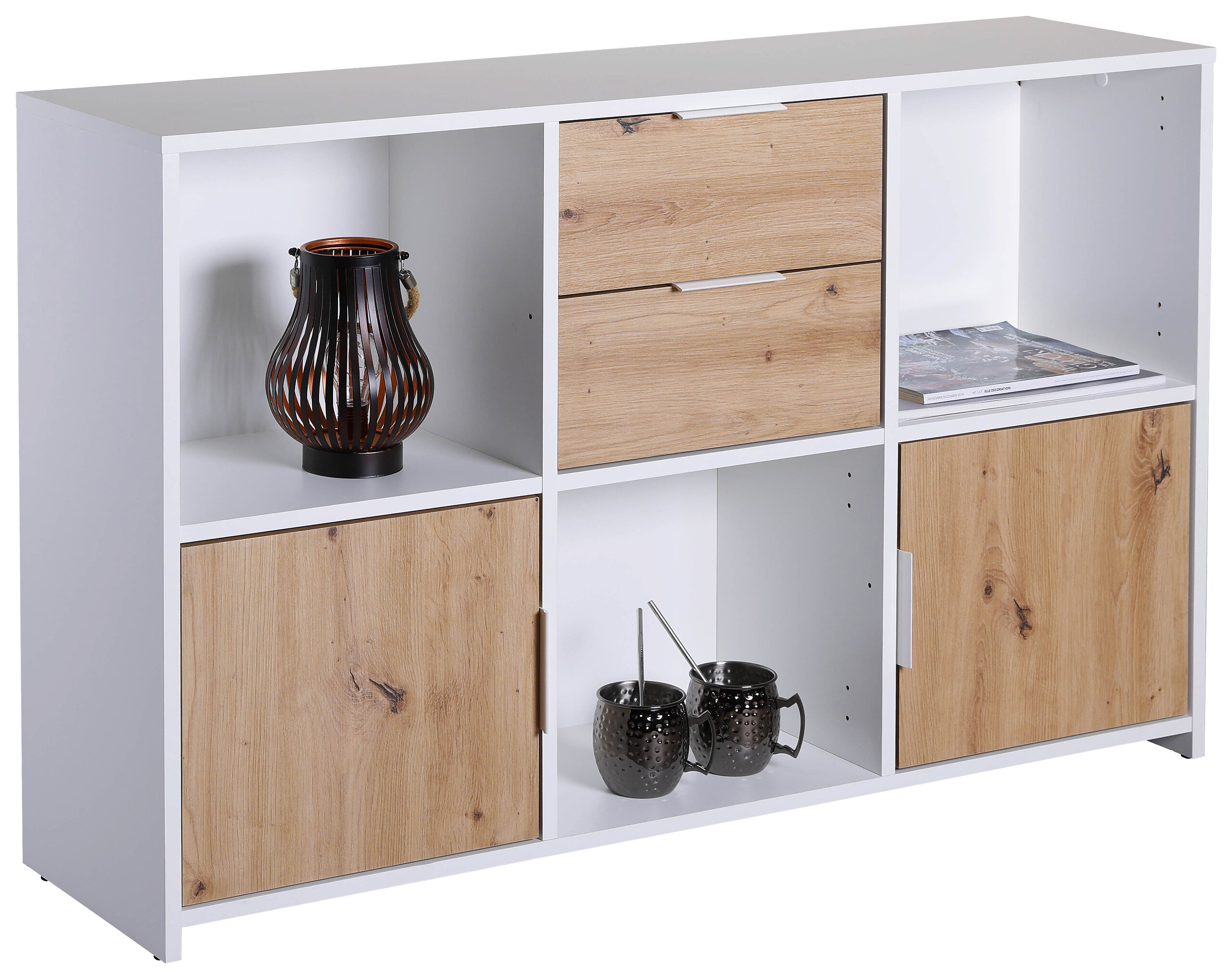 Kommode Pepeto 2T2S weiß weiß beschichtet Optik B/H/L: ca. 30x77x120 cm Kommode Pepeto 2T2S weiß weiß beschichtet Optik B/H/L: ca. 30x77x120 cm