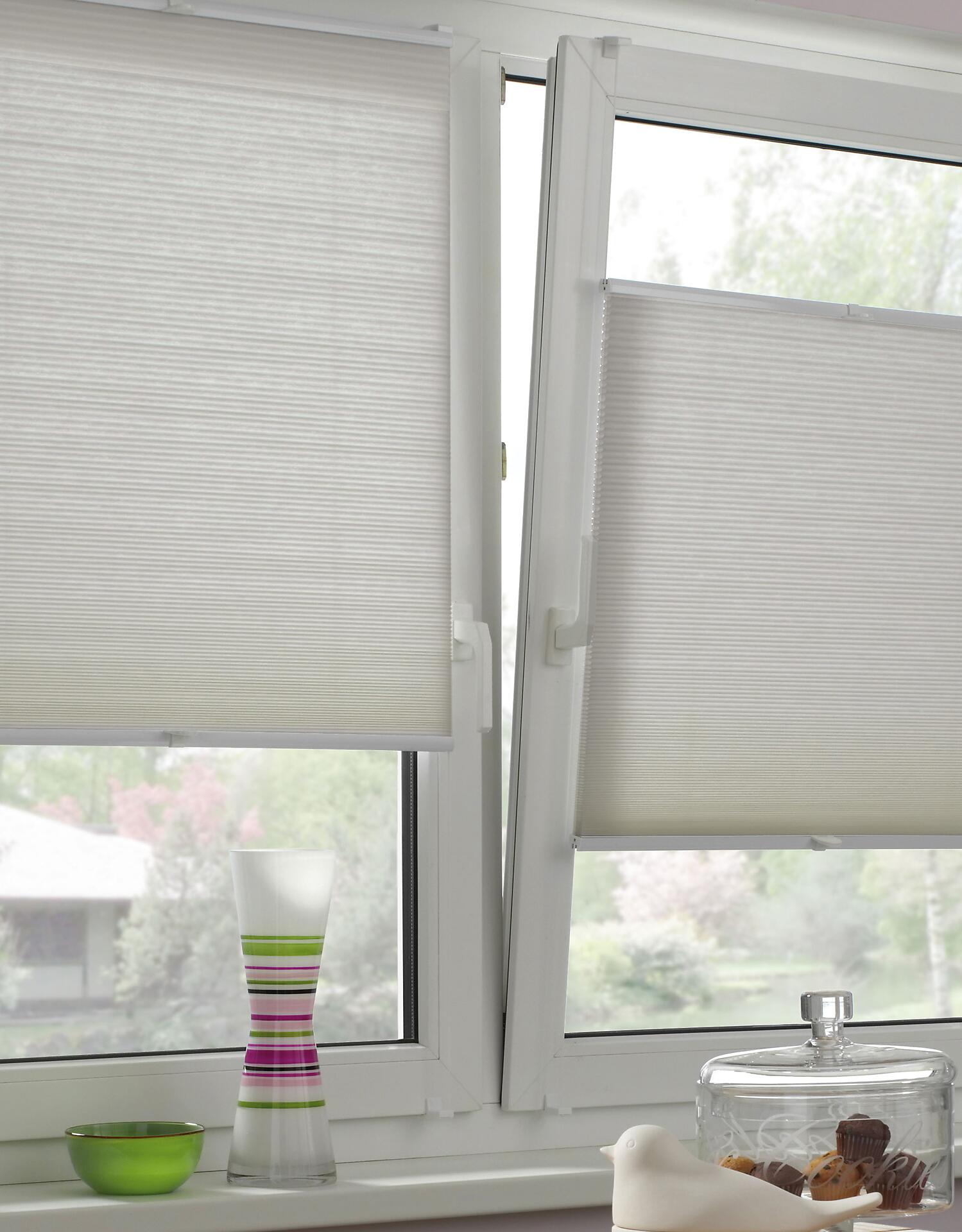 Boviva Waben-Plissee Verdunklungsqualität weiß B/L: ca. 45x130 cm