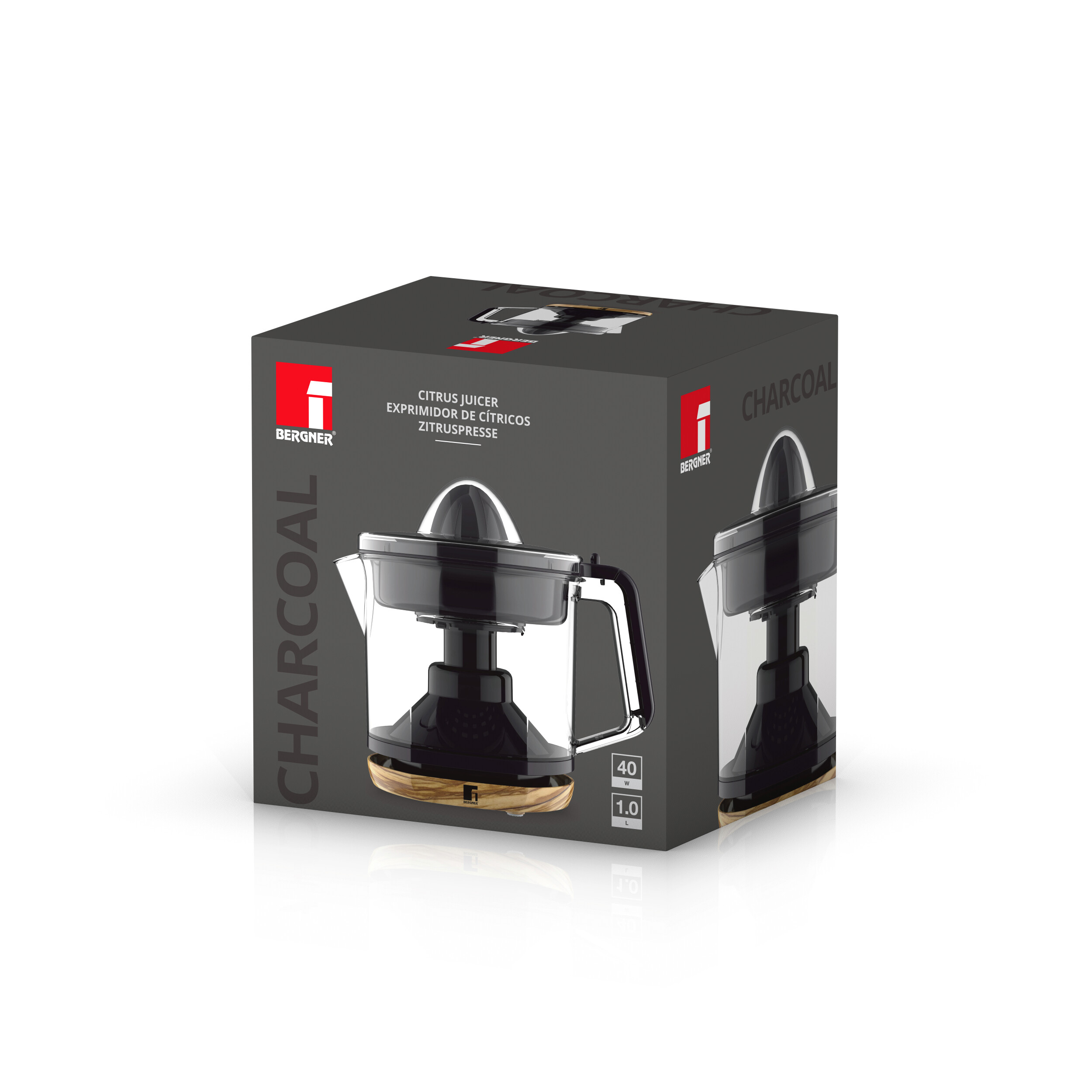 BERGNER Stabmixer schwarz Stahl Kunststoff B/H/L: ca. 18x40,5x20,5 cm