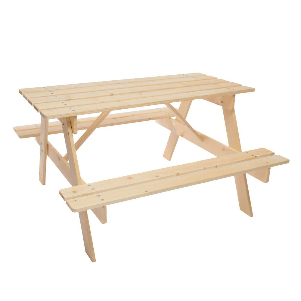 Timbela Kindersitzgarnitur M018 natur Holz B/H/L: ca. 90x50x90 cm