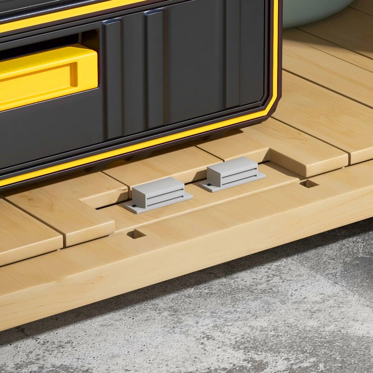 Outsunny Gartenschrank natur Polypropylen B/H/L: ca. 88x77,5x90 cm