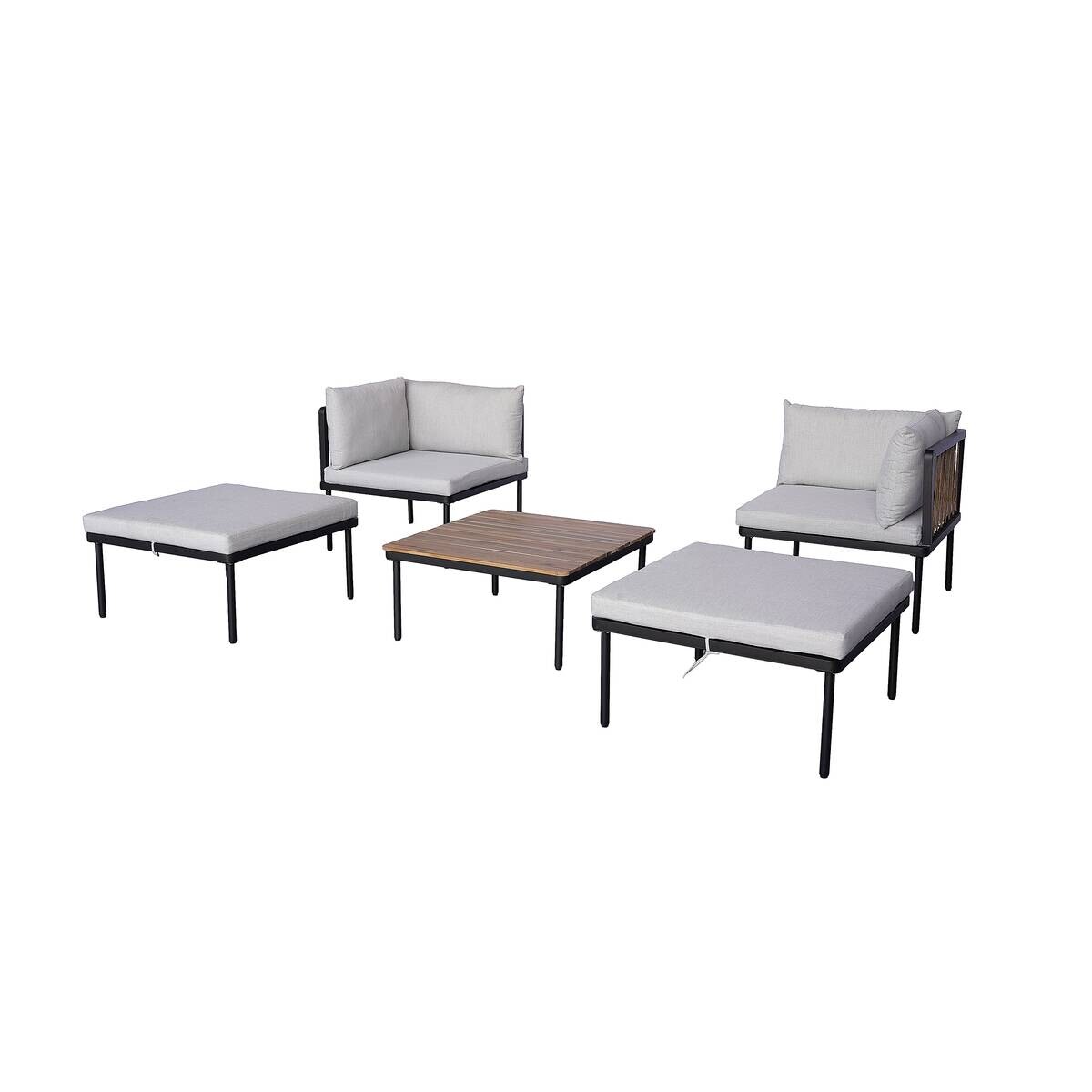 POCOline Gartensitzgruppe grau Akazie