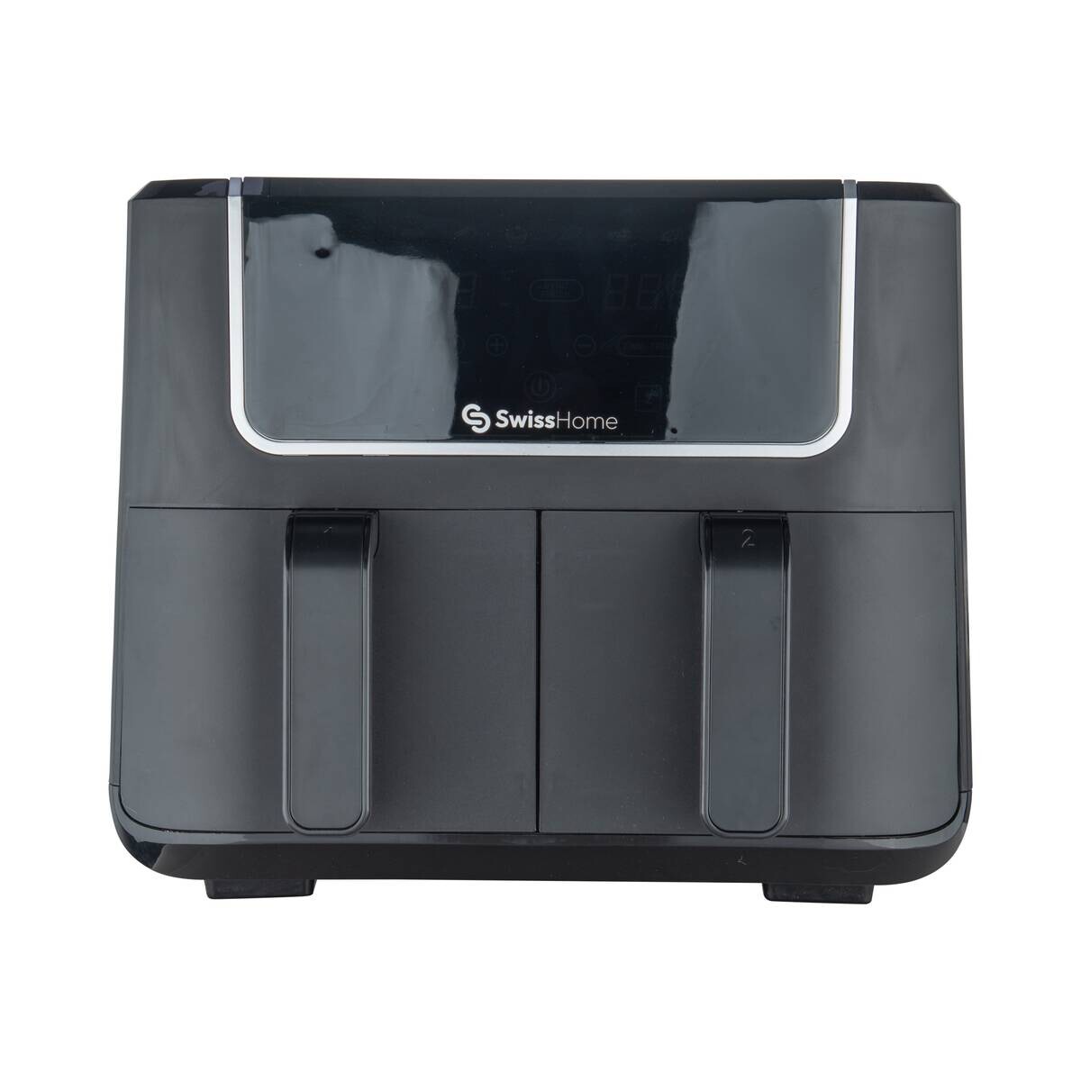 SWISS HOME Doppel-Heißluftfritteuse SH-6931 schwarz Kunststoff B/H/L: ca. 24x28x32 cm ca. 3 l