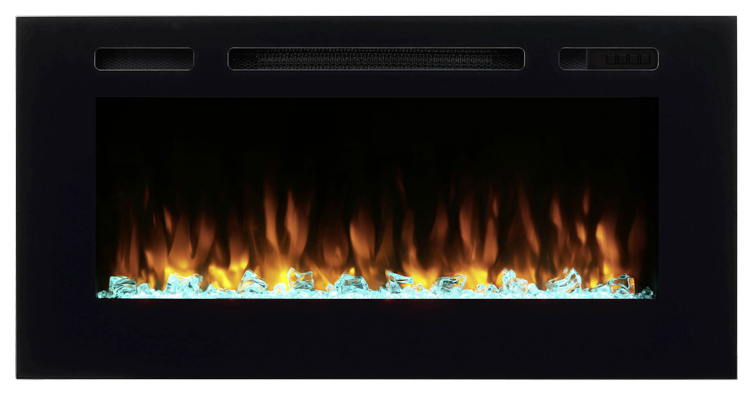 Balderia Einbaukamin Fiamma schwarz B/H/T: ca. 103x14,5x51,5 cm