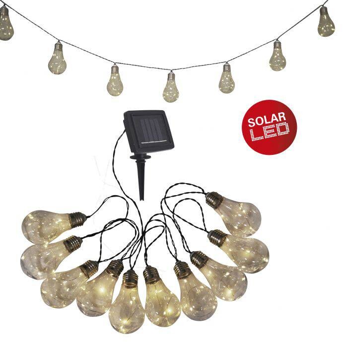 LED/Solar Lichterkette NV5209531 transparent Kunststoff H/L: ca. 18x3000 cm