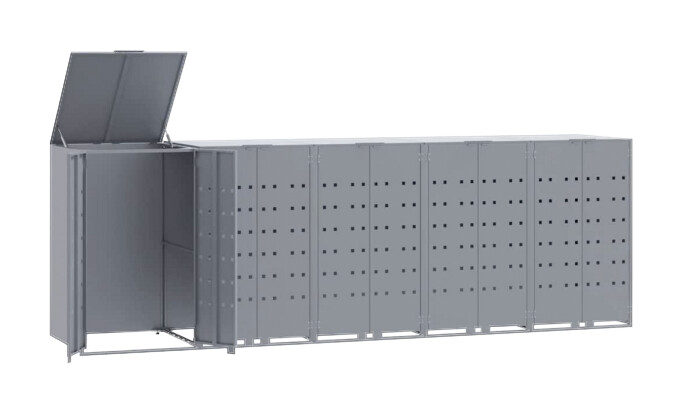 vidaXL Mülltonnenbox grau