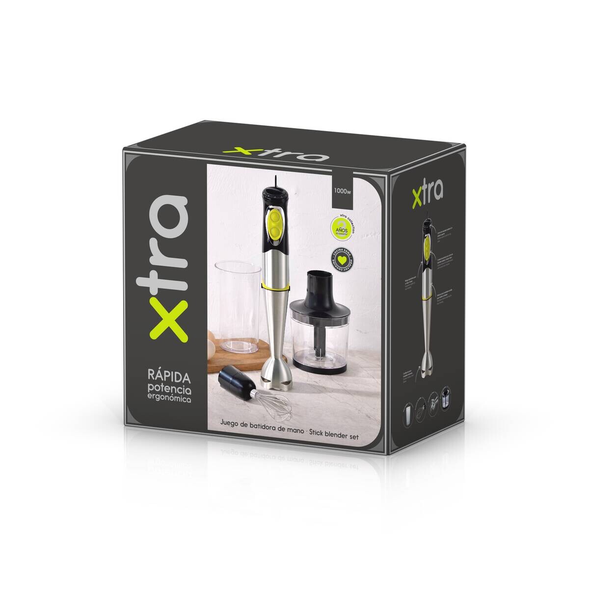 BERGNER Stabmixer grün schwarz Edelstahl B/H/L: ca. 14x23x24 cm