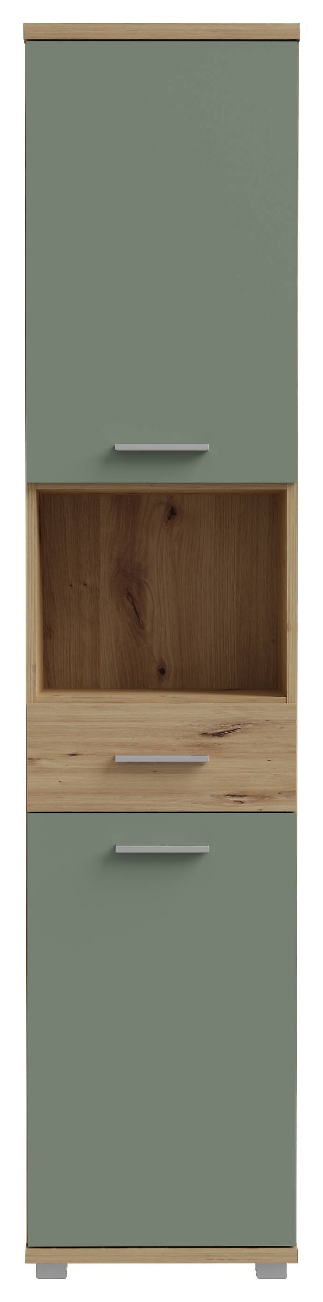 Hochschrank Eiche Artisan Nachbildung salbei B/H/T: ca. 40x184x29 cm Hochschrank Eiche Artisan Nachbildung salbei B/H/T: ca. 40x184x29 cm