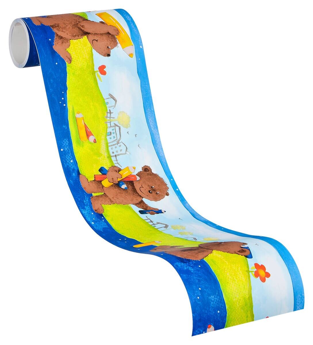 A.S.Creation Papiertapete bunt grün blau B/H/D: ca. 13x500x5,5 cm