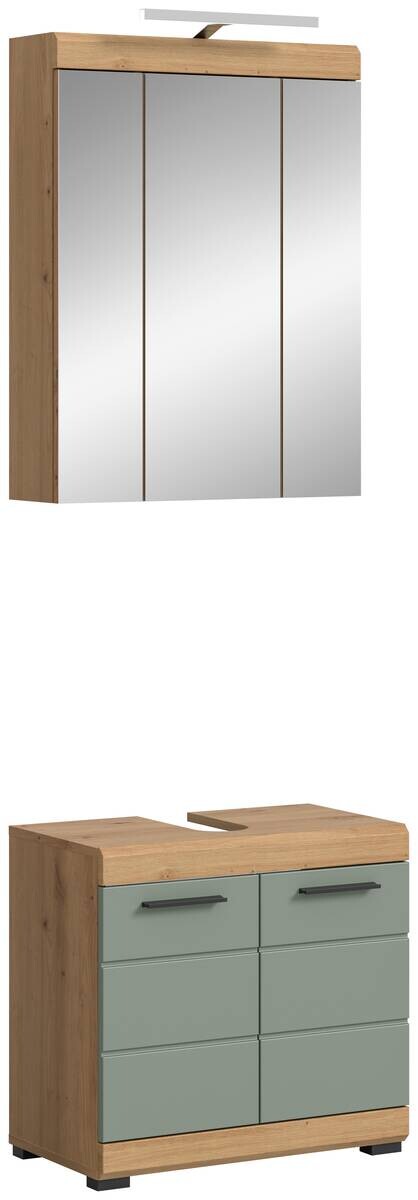 Badezimmer-Set Scout Eiche Artisan Nachbildung salbei Nachbildung B/H/T: ca. 60x191x34 cm