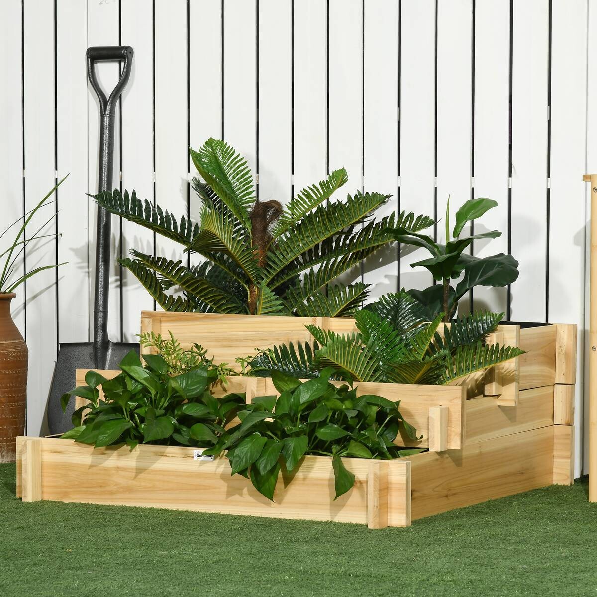 Outsunny Stufenbeet B/H/L: ca. 93x35x93 cm