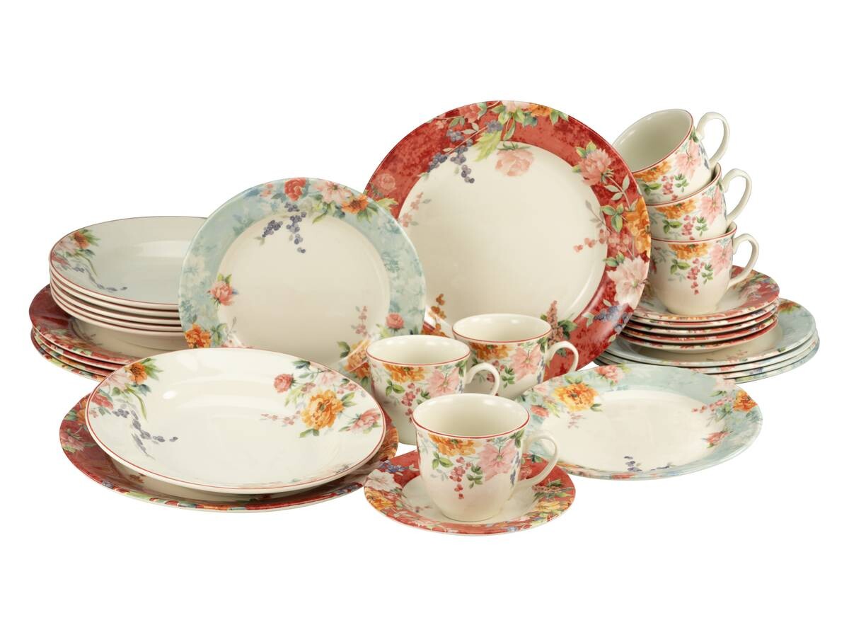 CreaTable Kombiservice Crimson multicolor Steingut 30 tlg.