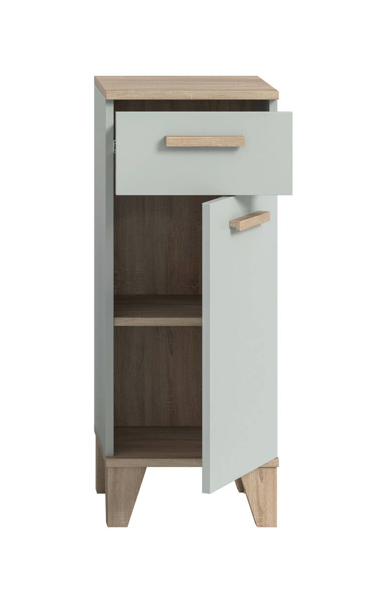 Badkommode STAR hellgrün Eiche hell Nachbildung B/H/T: ca. 34x87x31 cm