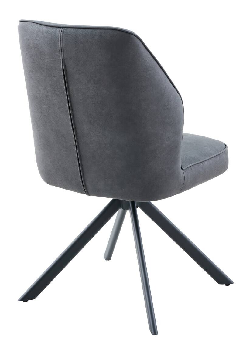 Stuhl Prizzi anthrazit Kunstleder B/H/T: ca. 51x92x64 cm