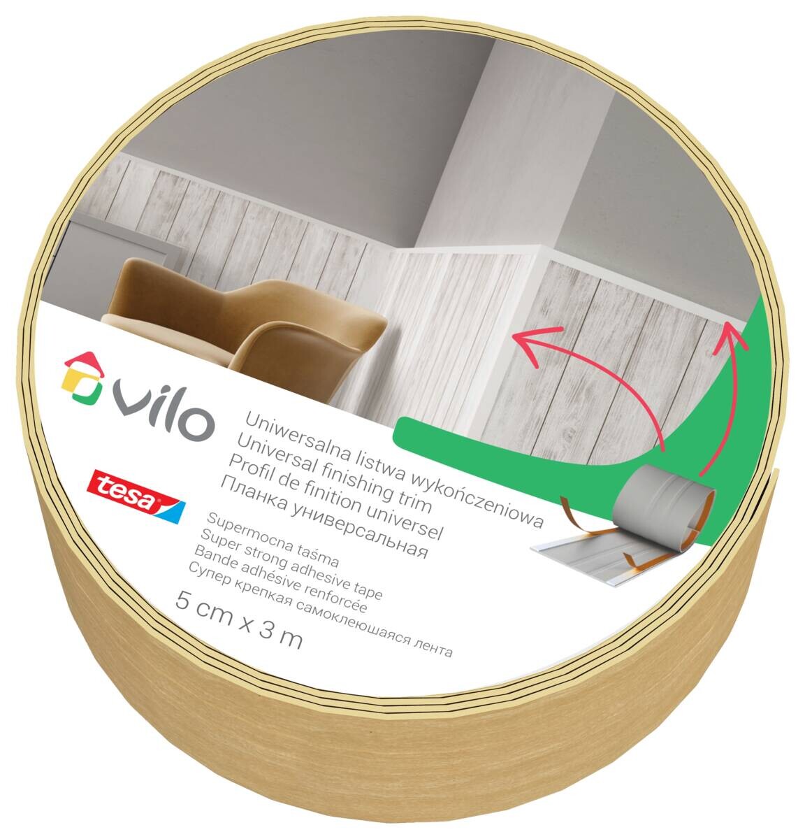 VILO Universalleiste hellbraun L: ca. 300 cm