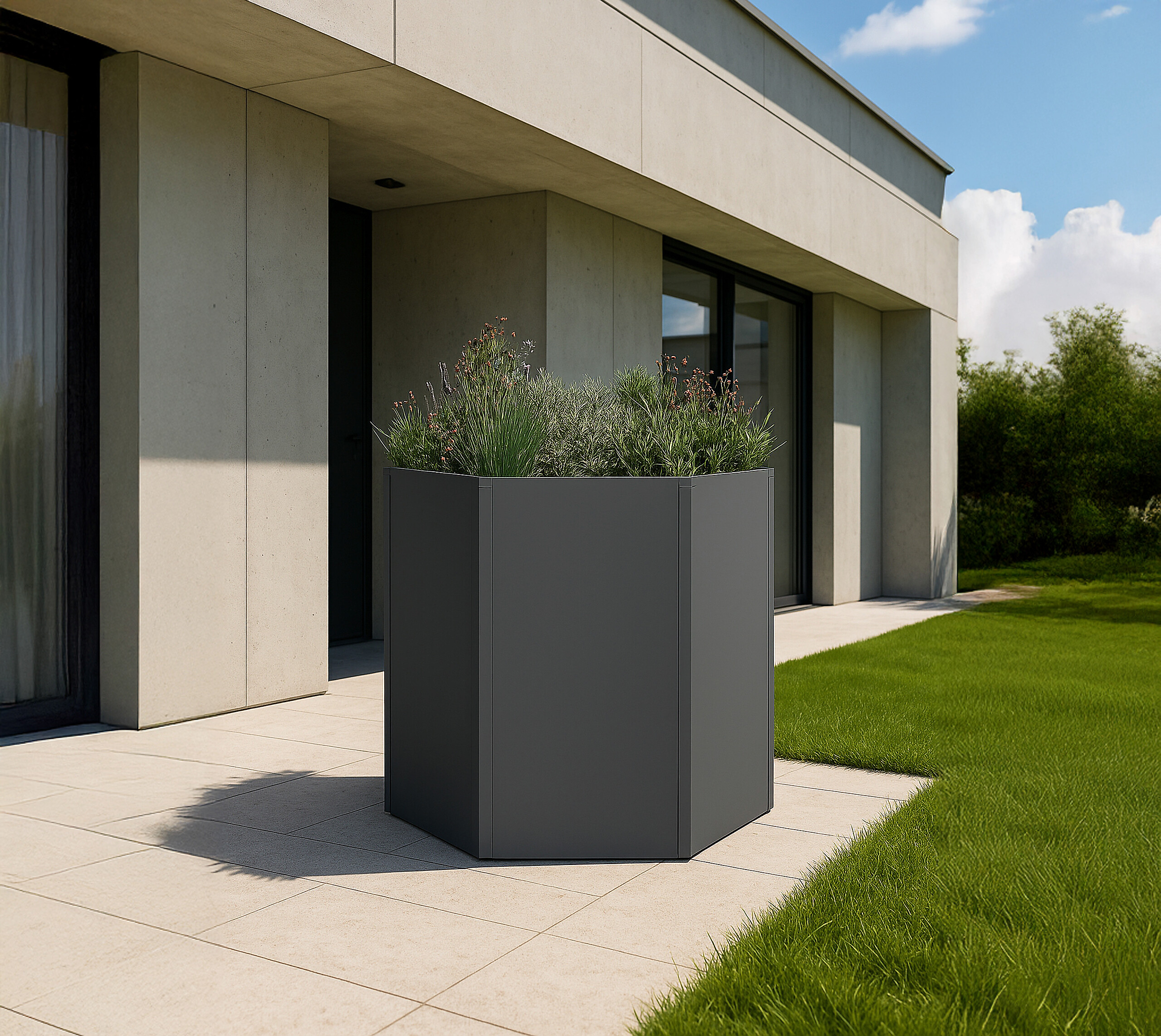 Westmann Hochbeet Varia anthrazit Metall B/H/L: ca. 100x77x100 cm