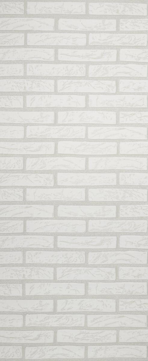 Vliestapete Steinoptik weiß B/L: ca. 53x1005 cm