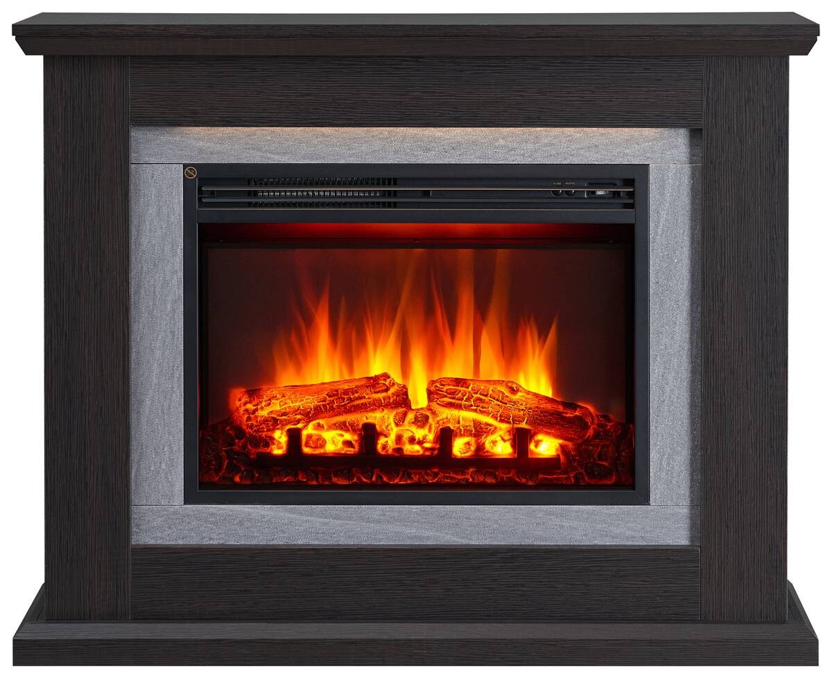 Balderia Elektrischer Kamin Charon dunkelbraun MDF B/H/T: ca. 100x84x25 cm