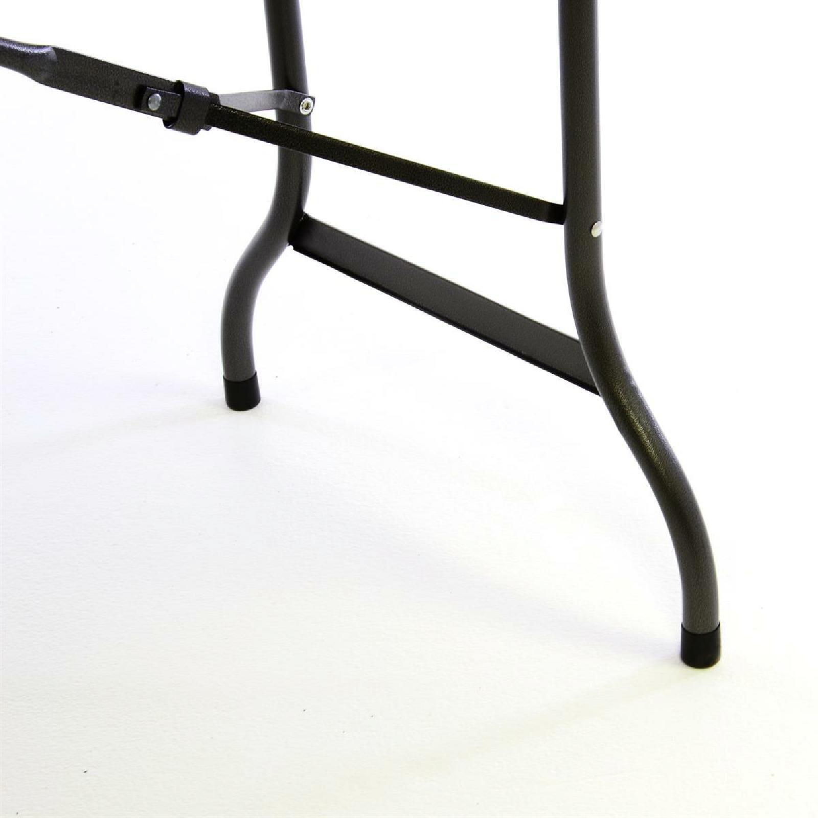 VCM Gartentisch braun Metall B/H/L: ca. 70x75x180 cm