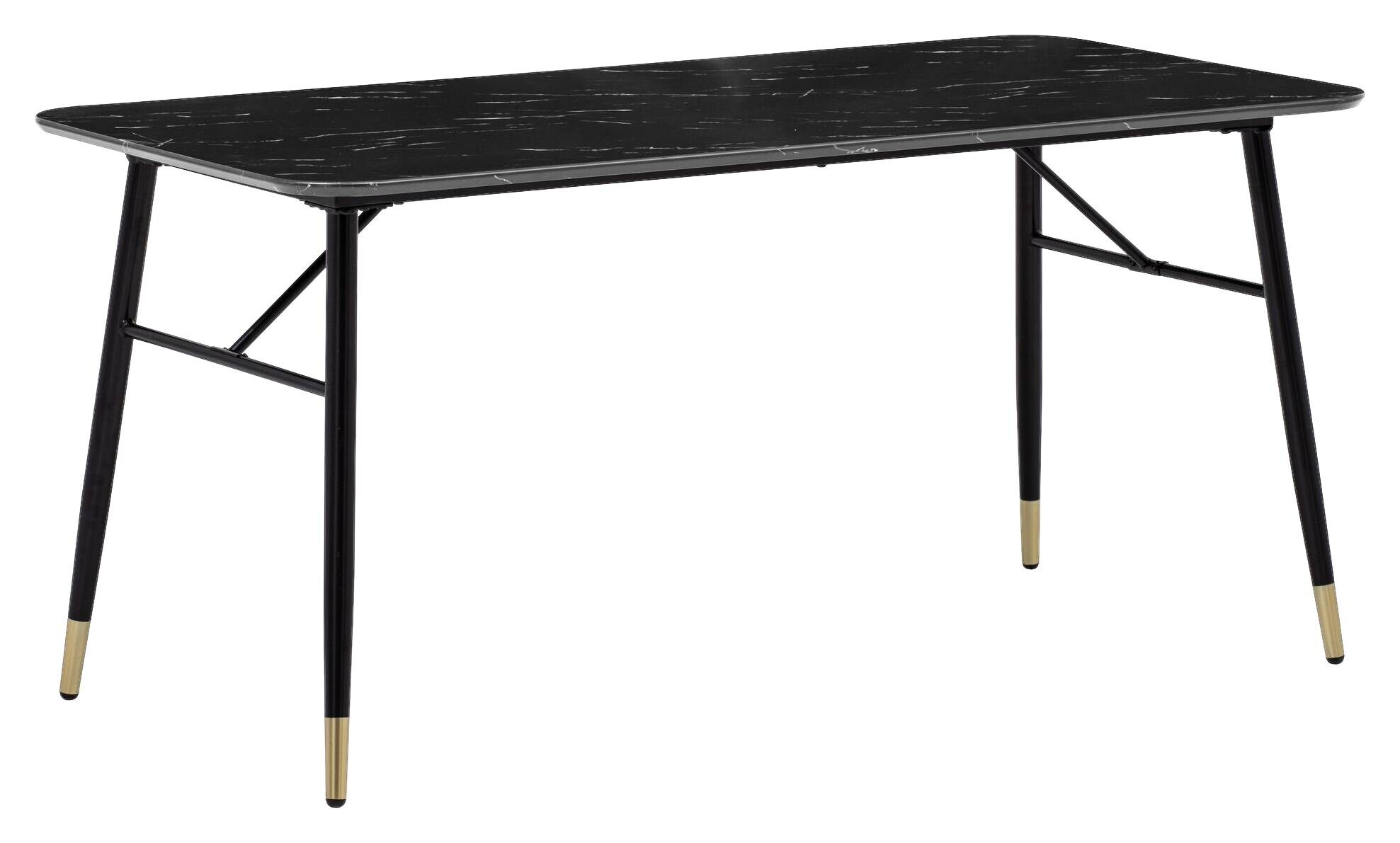 Esstisch schwarz Marmor Optik B/H/T: ca. 180x76x90 cm