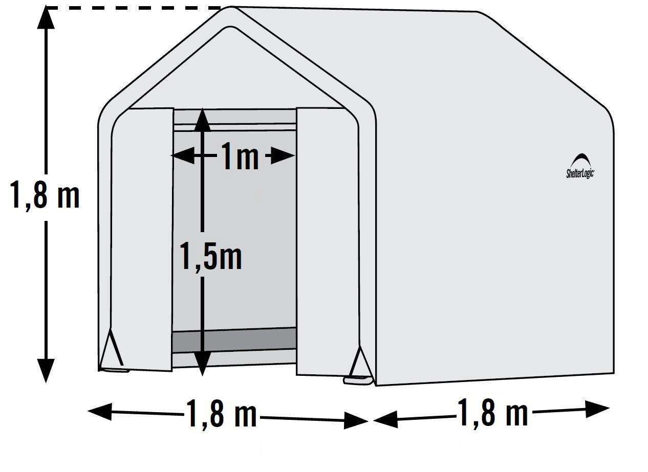 ShelterLogic Gewächshaus 3,24m² B/H/L: ca. 180x180x180 cm