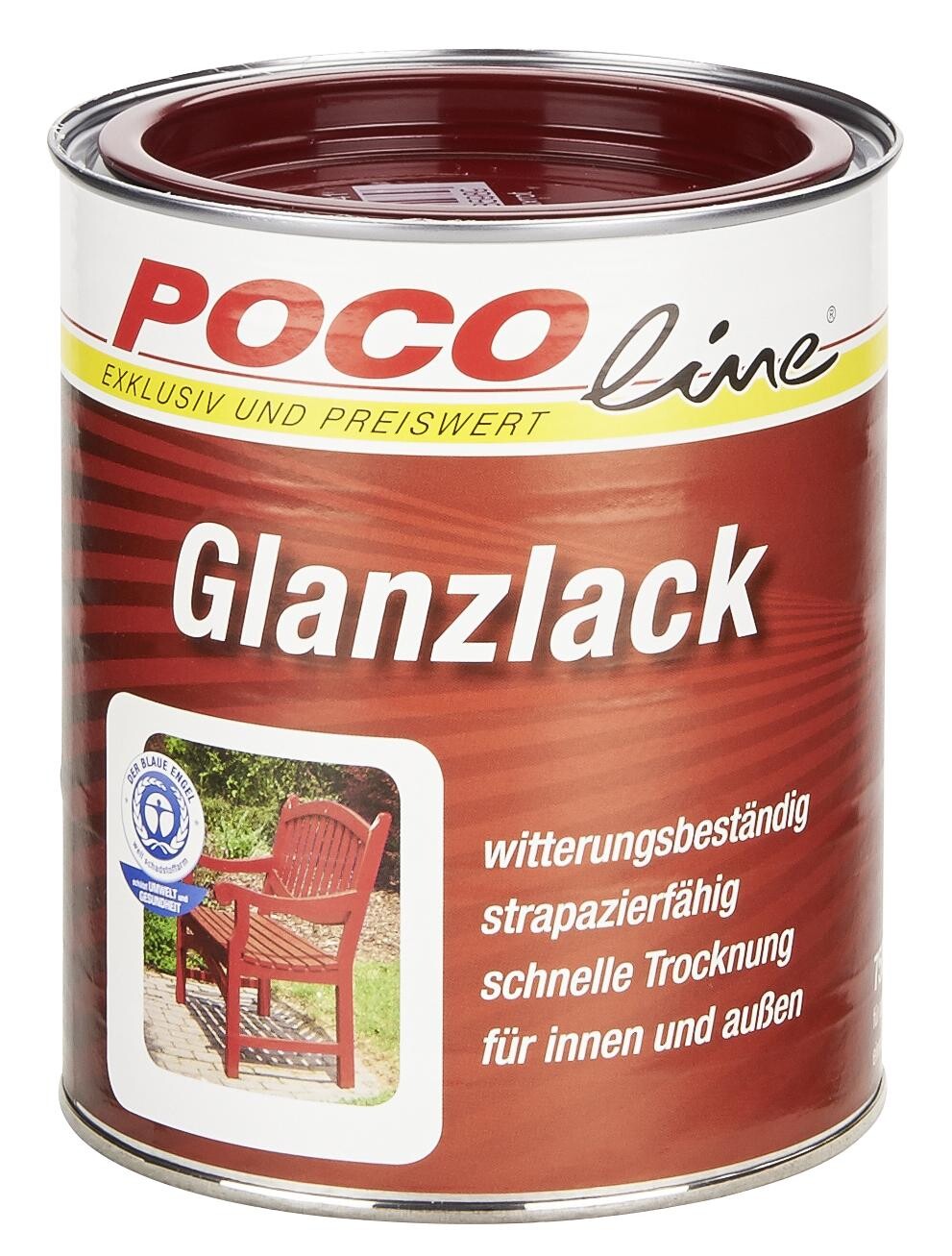 POCOline Acyl Buntlack bordeauxrot glänzend ca. 0,75 l