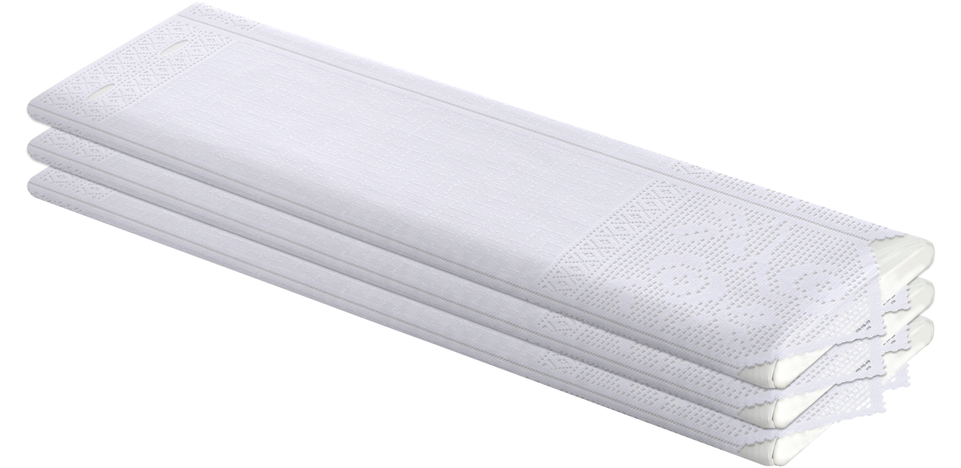 Scheibengardinen-Meterware weiß H: ca. 60 cm