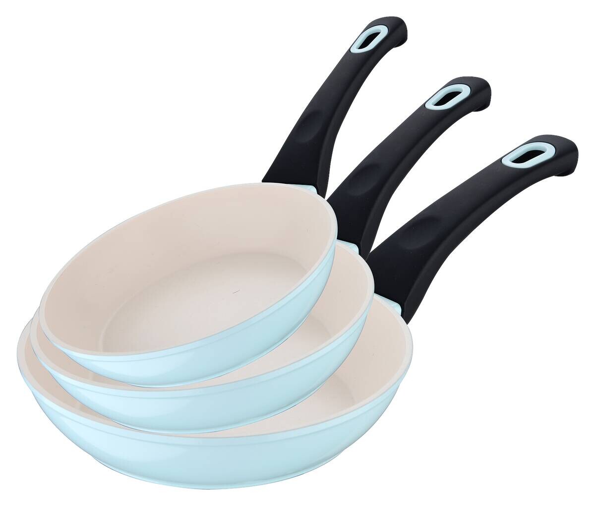 SAN IGNACIO Pfannenset MENORCA blau Aluminium 3 tlg.