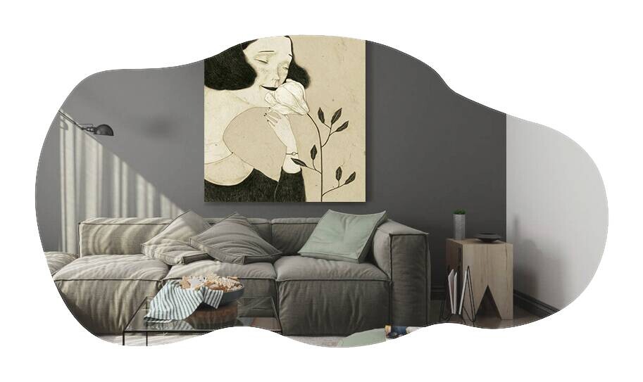 moebel17 Wandspiegel Baby B/H/T: ca. 40x72x3,5 cm