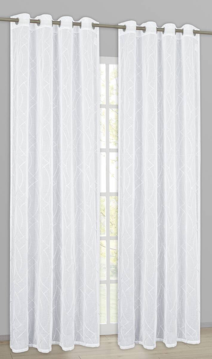 home Topline Ösenvorhang Mona weiß B/L: ca. 135x245 cm