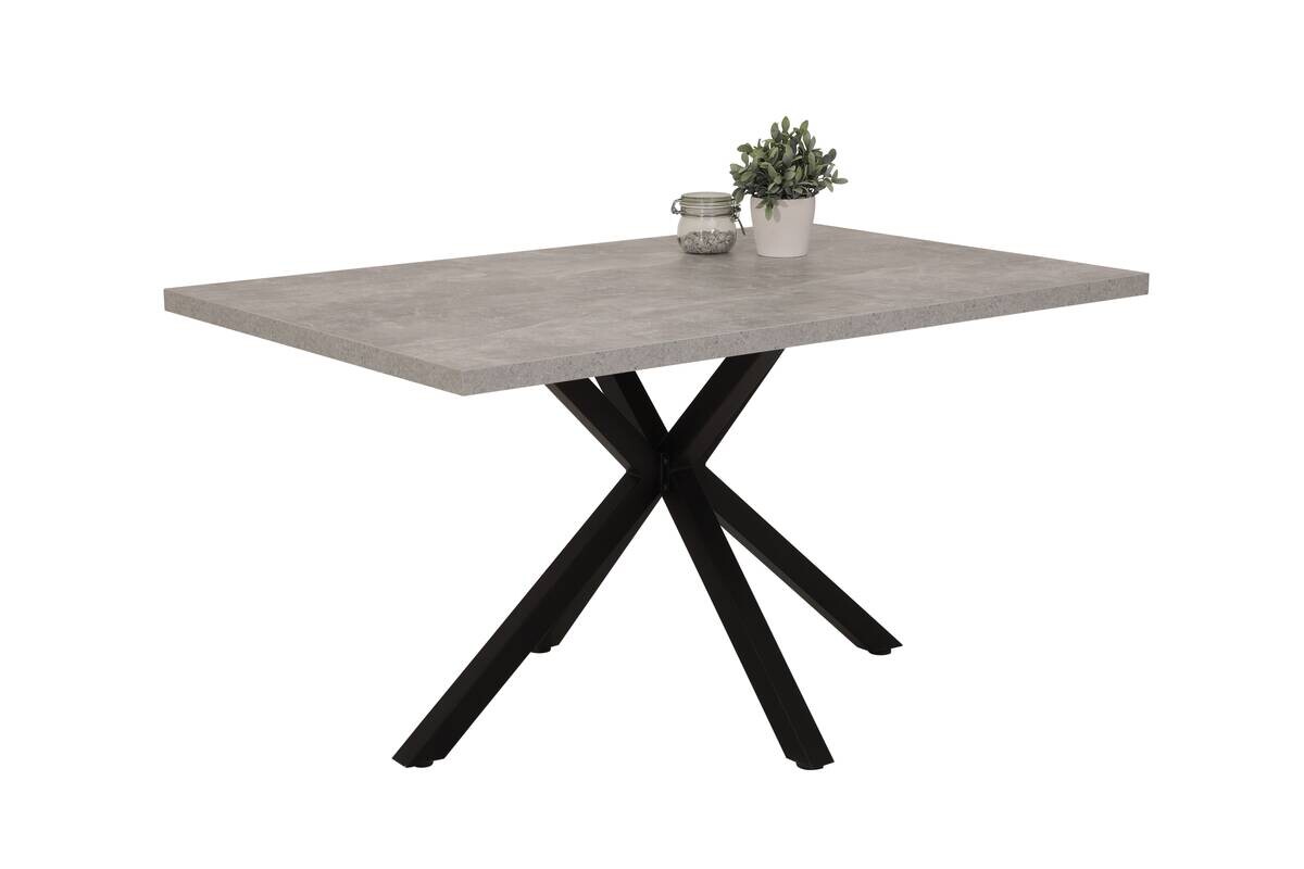 Essgruppe Cleo II grau Beton B/H/T: ca. 140x76x90 cm