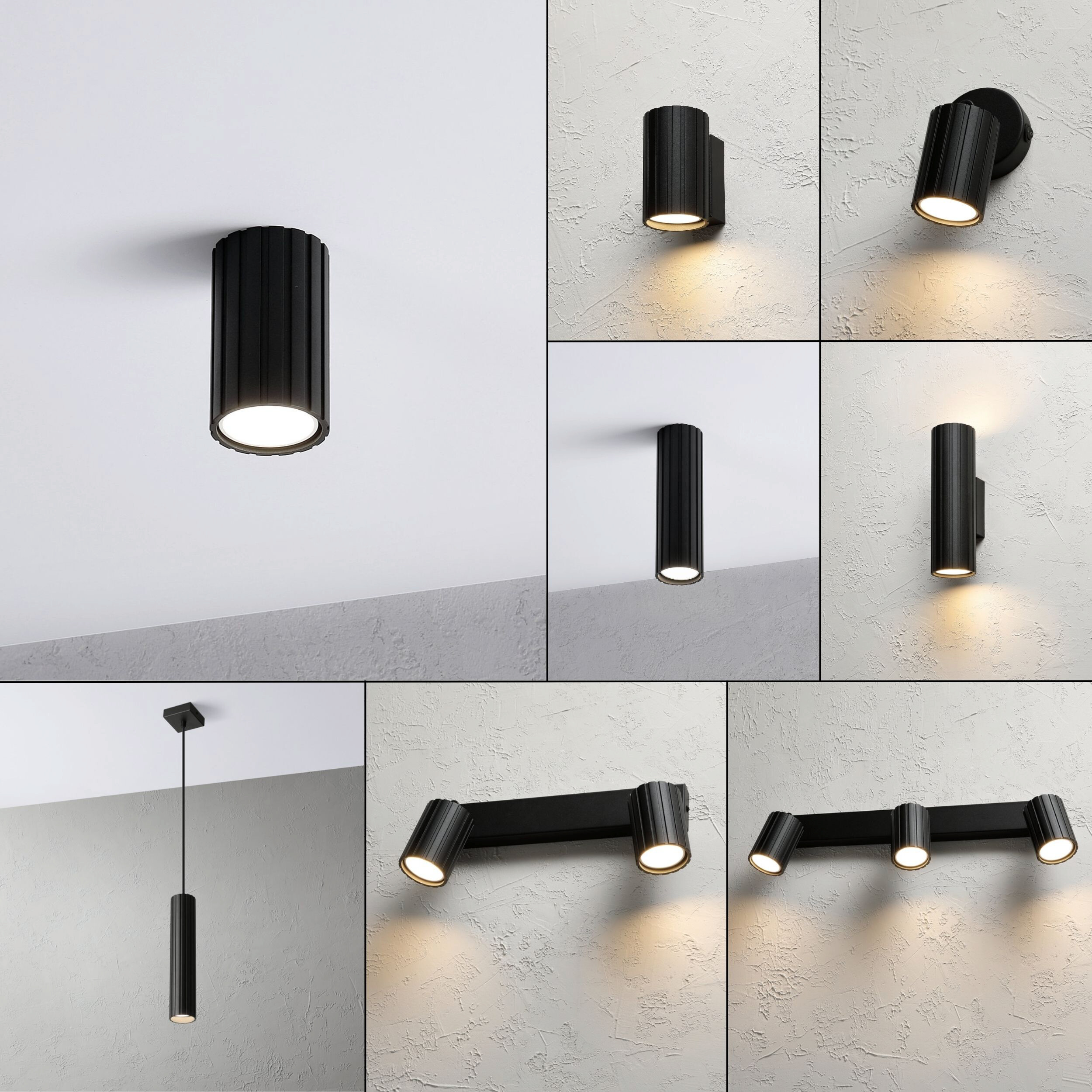 Lamkur Strahler Prisma schwarz Stahl B/H/L: ca. 6,5x10x6,5 cm 1 Brennstellen