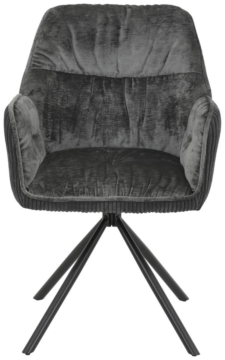 Sessel Amira, 2er-Set anthrazit B/H/T: ca. 56x89x61 cm