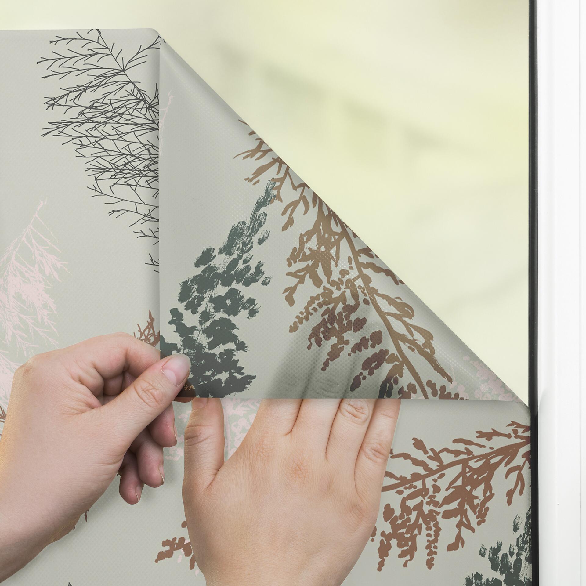 LICHTBLICK Fensterfolie Branches Natur Branches grün B/L: ca. 50x50 cm