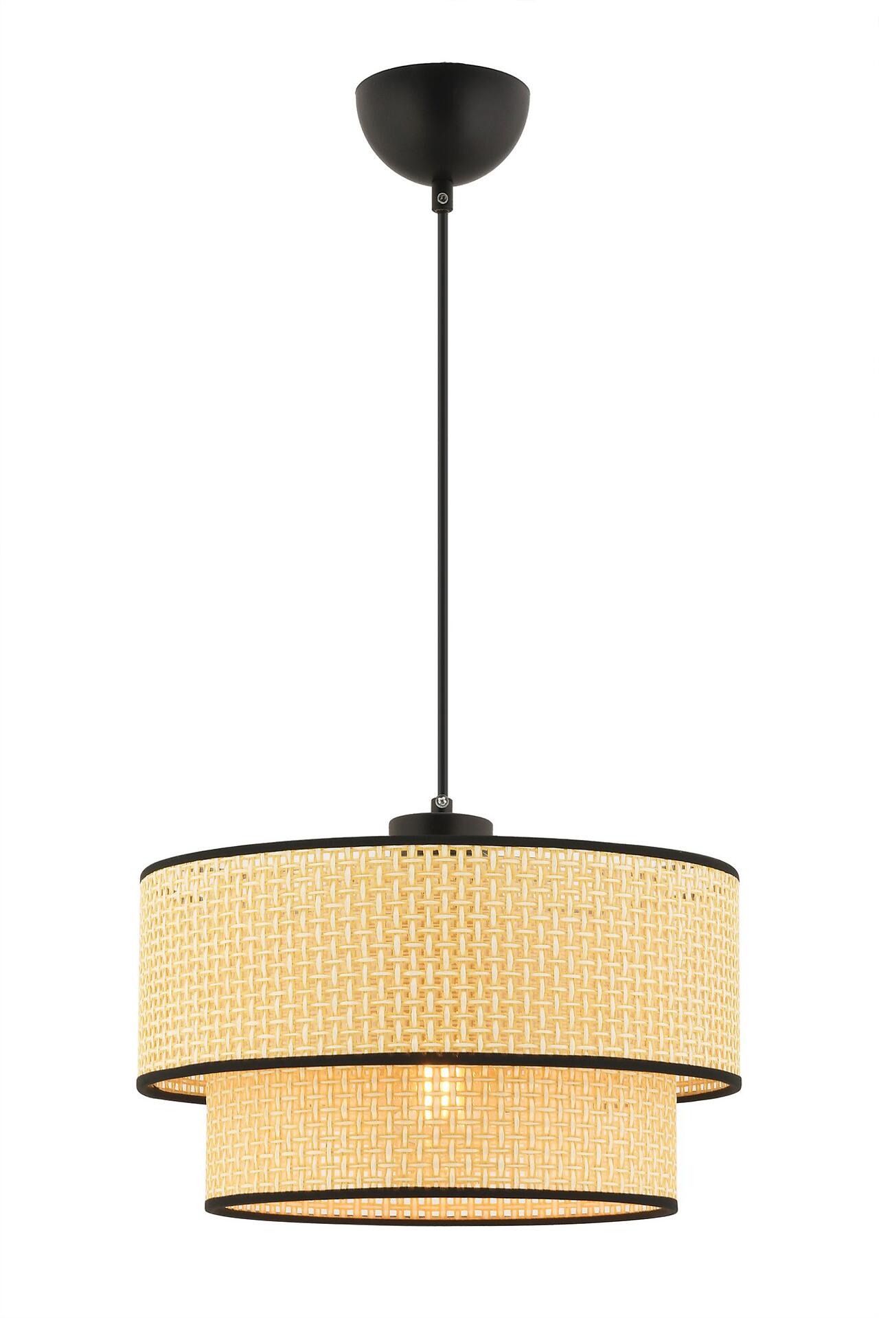 Opviq Pendelleuchte Echo Hazeran kamel Baumwolle B/H/T/L/D: ca. 30x65x30x30x30 cm E27 1 Brennstellen