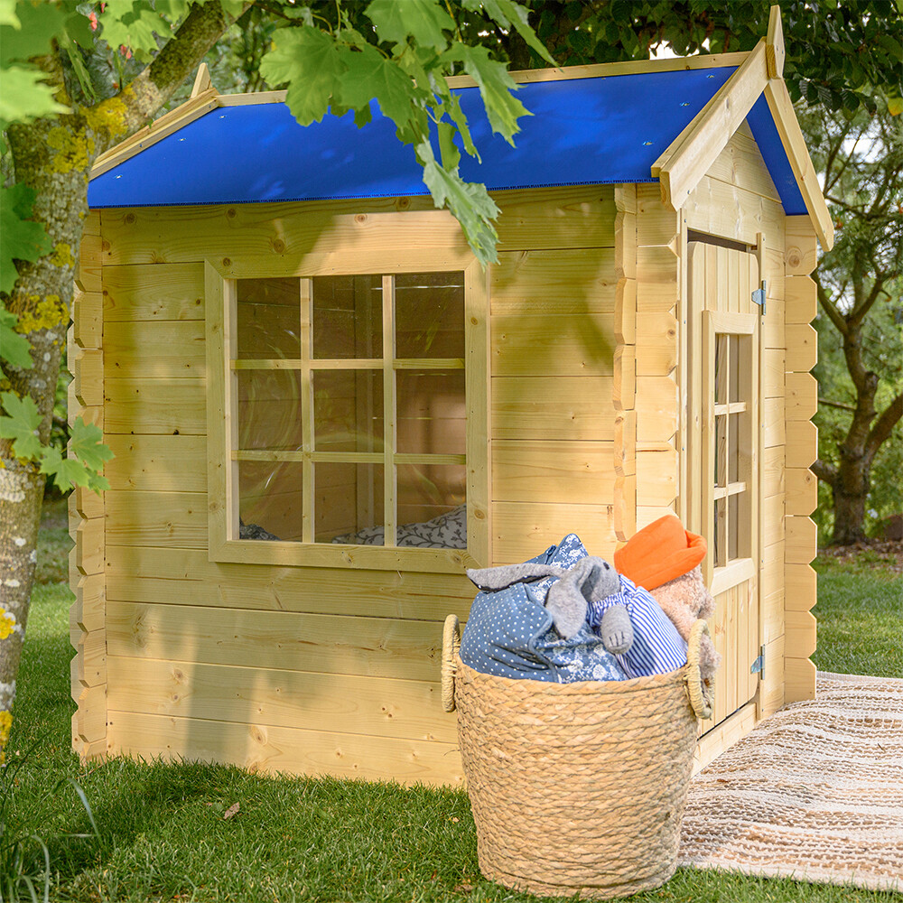 Timbela Kinderspielhaus M570M blau B/H/L: ca. 114x121x111 cm