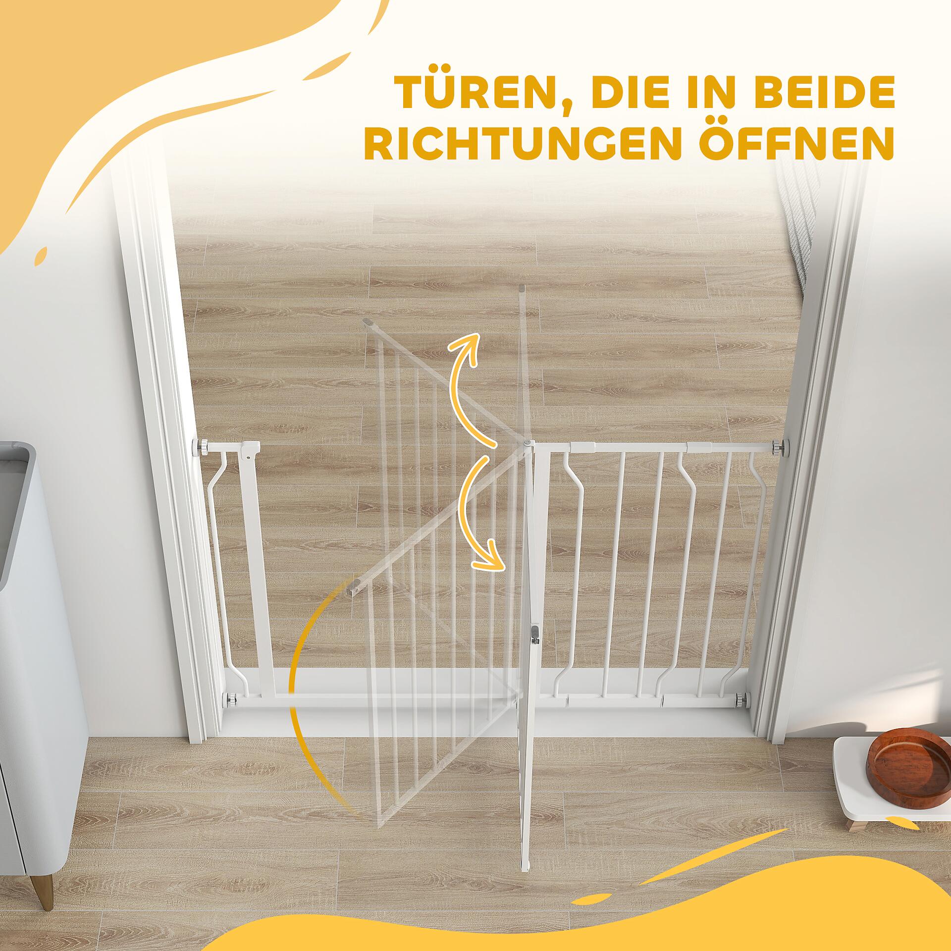 PawHut Schutzgitter weiß Kunststoff B/H/L: ca. 3x76x115 cm