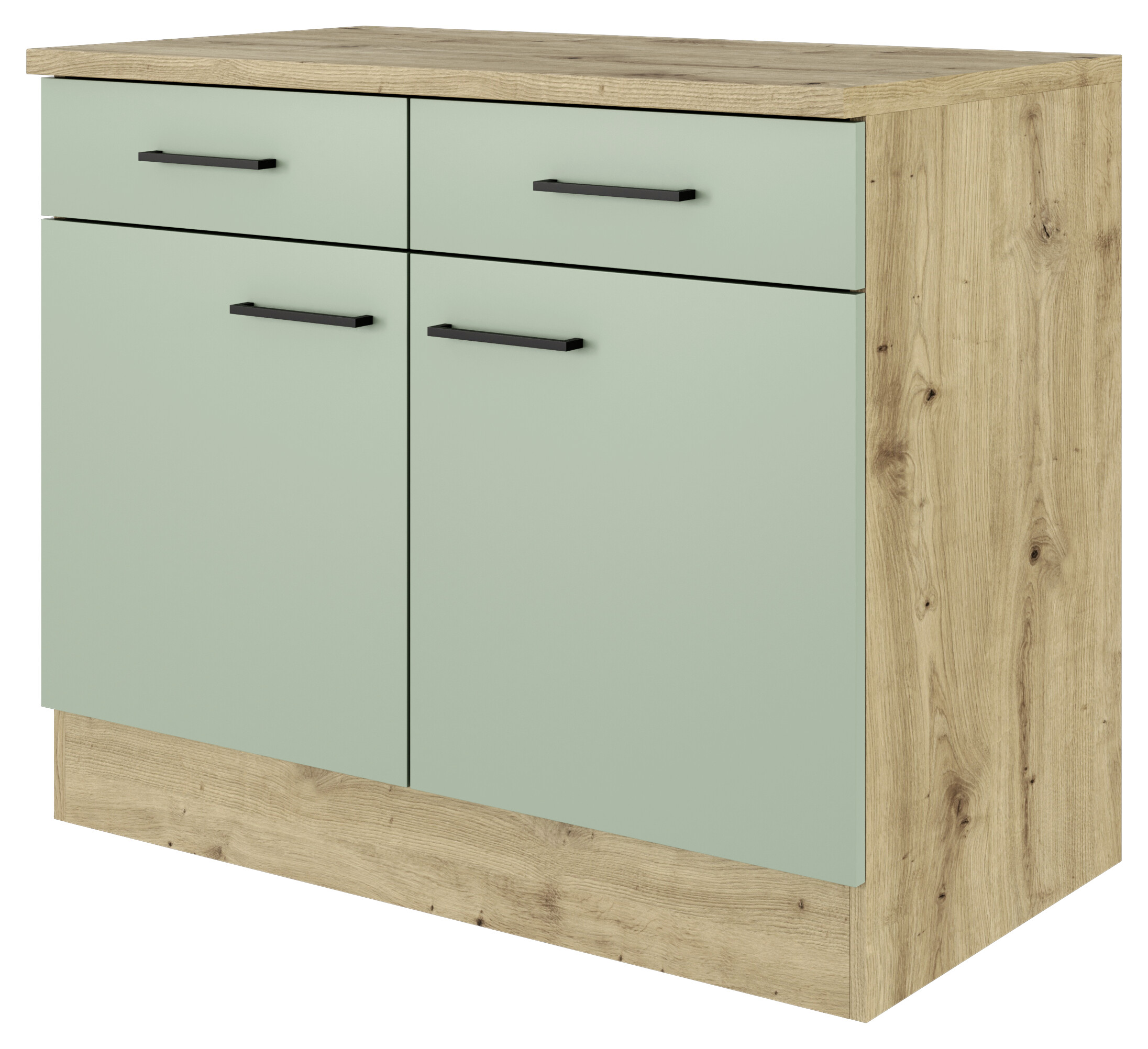 Unterschrank Cara grün B/H/T: ca. 100x85x60 cm