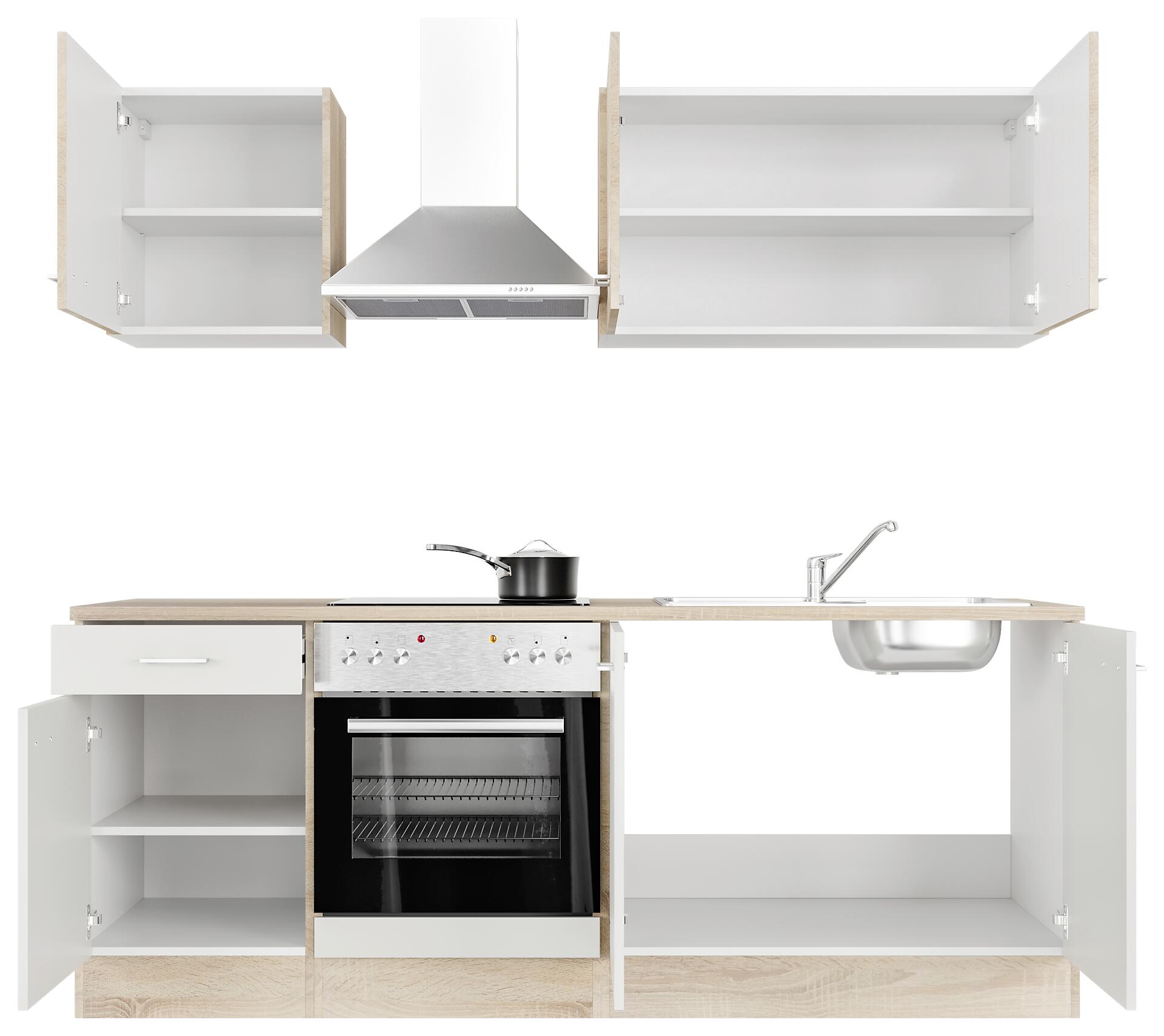 Küchenblock Samoa weiß B/H/T: ca. 210x200x60 cm