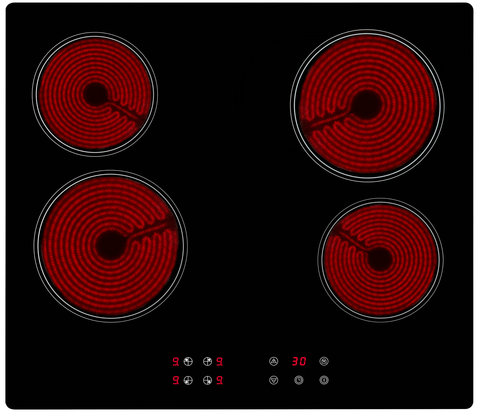 exquisit Glaskeramikkochfeld EKC601-2.2 schwarz B/H/T: ca. 58x5x51 cm