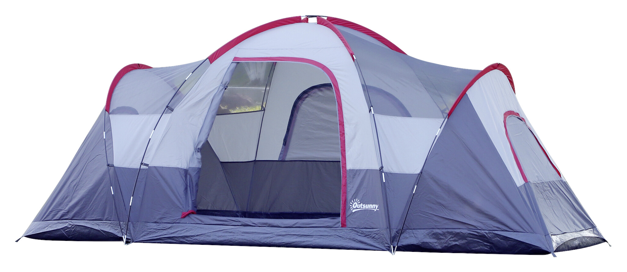 Outsunny Tunnelzelt hellblau Stahl B/H/L: ca. 230x180x455 cm