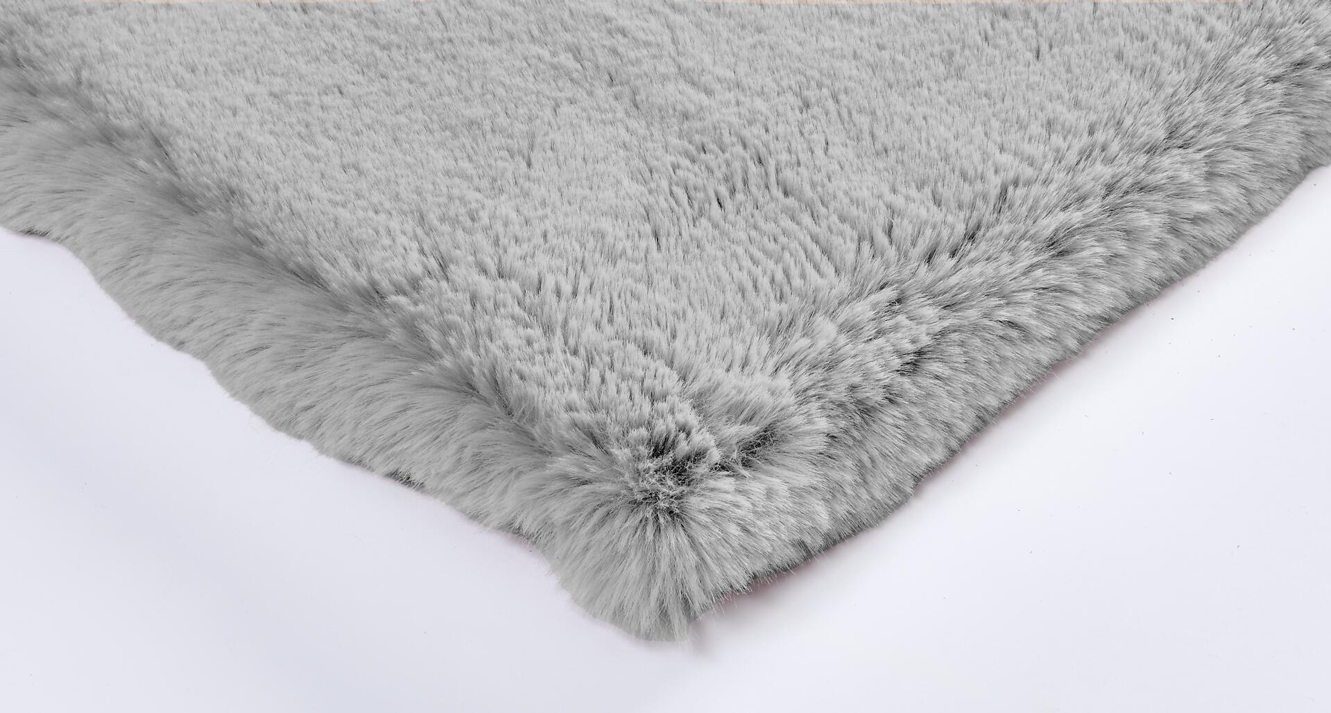 Fellimitat Bunny Deluxe grau B/L: ca. 120x170 cm Fellimitat Bunny Deluxe grau B/L: ca. 120x170 cm