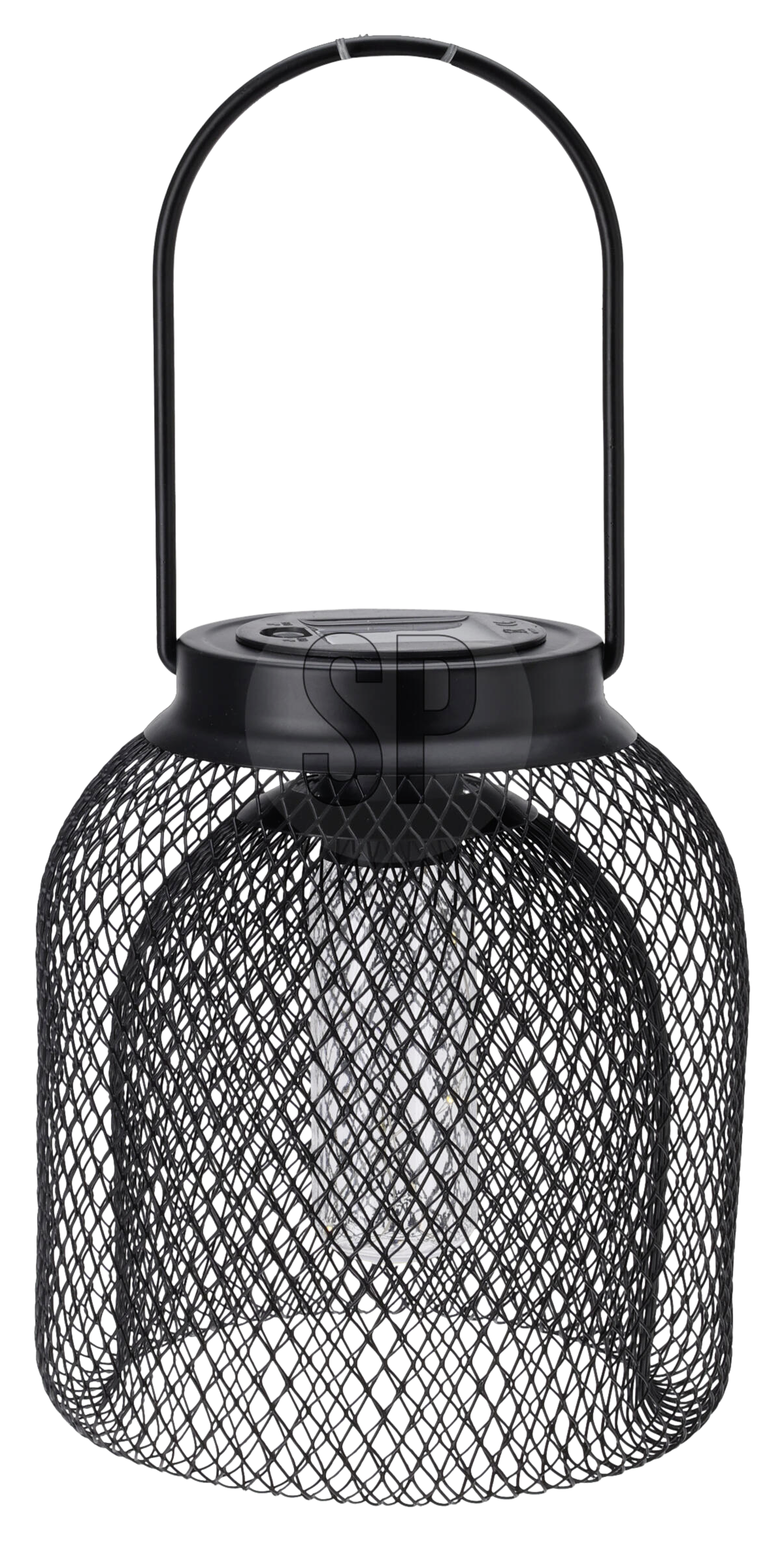 Solarlaterne schwarz Metall B/H/L: ca. 16,5x16,5x20,5 cm